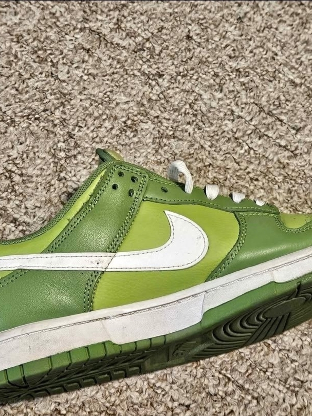 Nike Green Low-Top Sneaker with White Swoosh
